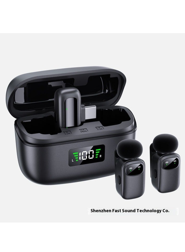 Digi Core ميكروفون لاسلكي صغير T1 لأجهزة أندرويد وآيفون | خاصية تقليل الضوضاء بالذكاء الاصطناعي، ومغير الصوت، وبطارية تدوم 30 ساعة مع علبة شحن | ميكروفون محمول بمشبك تثبيت لتسجيل الفيديو والمقابلات والبودكاست والبث المباشر - Image 2