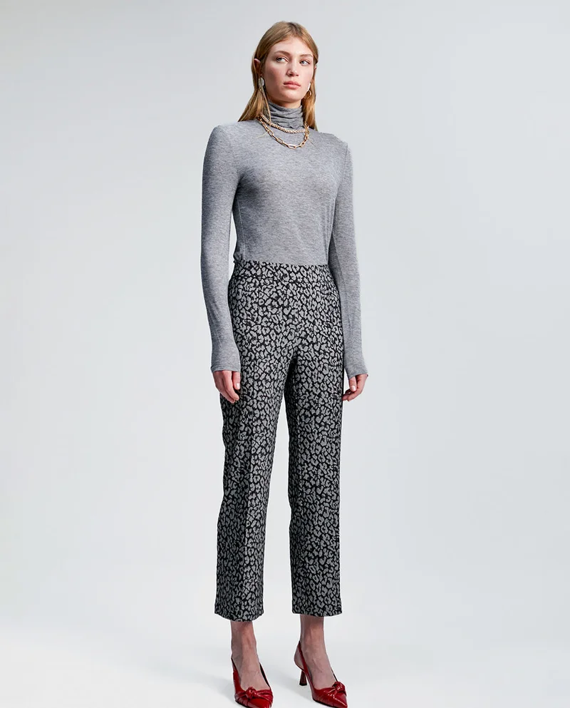 Lola Casademunt Animal print jacquard trousers