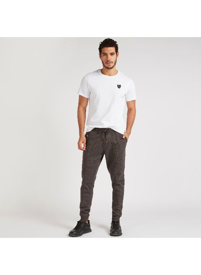 Iconic Iconic Solid Joggers with Drawstring Closure and Pockets  - Image 1