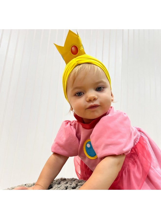 Disguise Infant Princess Peach Costume, Official Super Mario Bros Outfit for Babies, Size (12-18 months) - Image 2