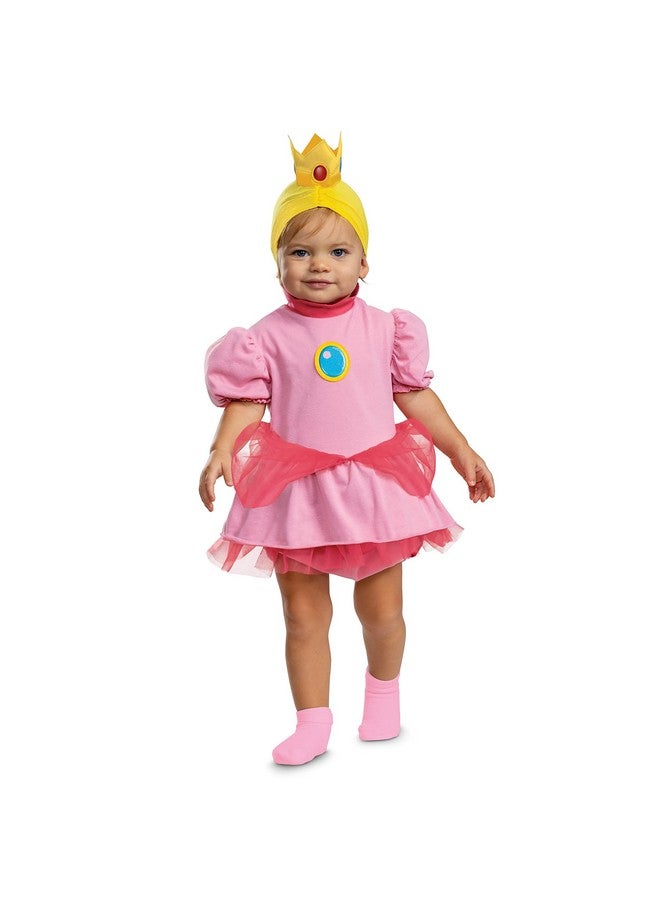 Disguise Infant Princess Peach Costume, Official Super Mario Bros Outfit for Babies, Size (12-18 months) - Image 4