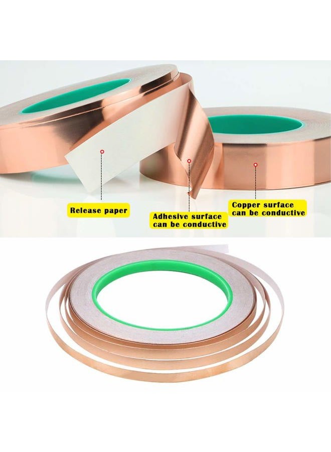 Oubaka 2 Pack Copper Foil Tape,(0.5inch X 66 FT) Double-Sided Conductive Copper Tape with Adhesive for EMI Shielding,Paper Circuits,Electrical Repairs,Grounding - Image 3