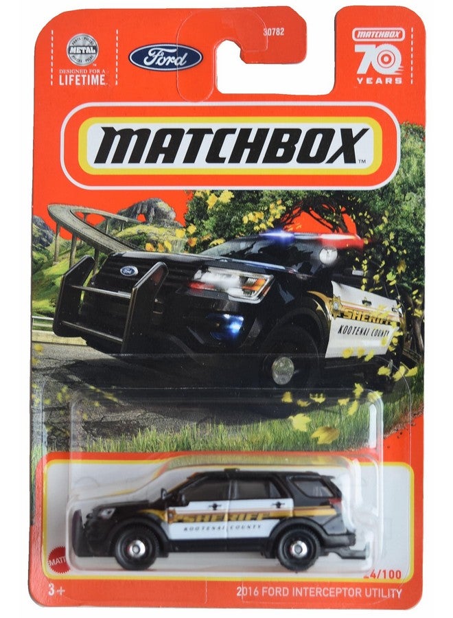 MATCHBOX Matchbox 2016 Ford Interceptor Utility, Black 24/100 [Sheriff] 