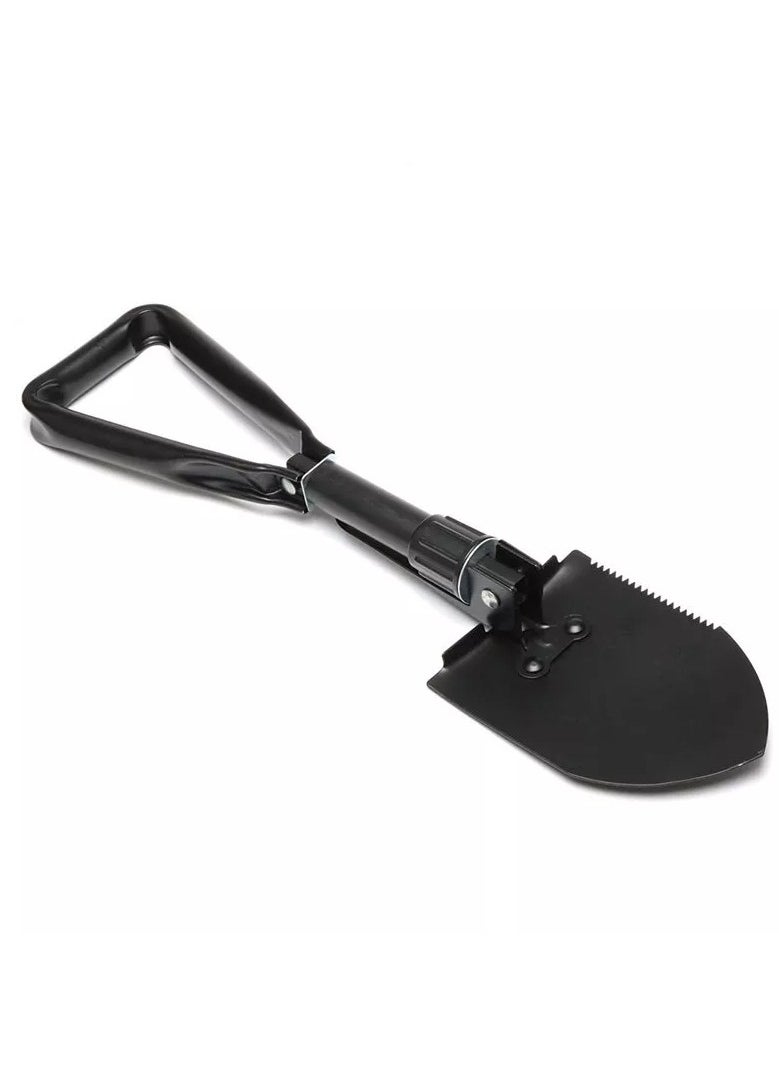 Generic - Black Multifunction Folding Shovel – Compact, Portable Outdoor Tool for Camping, Hiking, and Survival – Includes Spade, Axe, Pick, Bottle Opener, and Emergency Whistle – Durable, Lightweight, All-in-One Tool for Adventures - Image 1