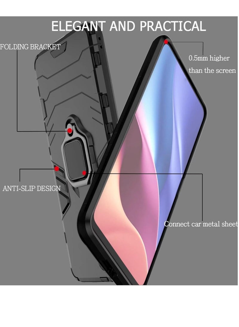 Generic - Back Case Anti-Shookprof With A Modern Streamlined Design Equipped With A Metal Ring, Compatible with Samsung Galaxy A25 5g (Black) - Image 1