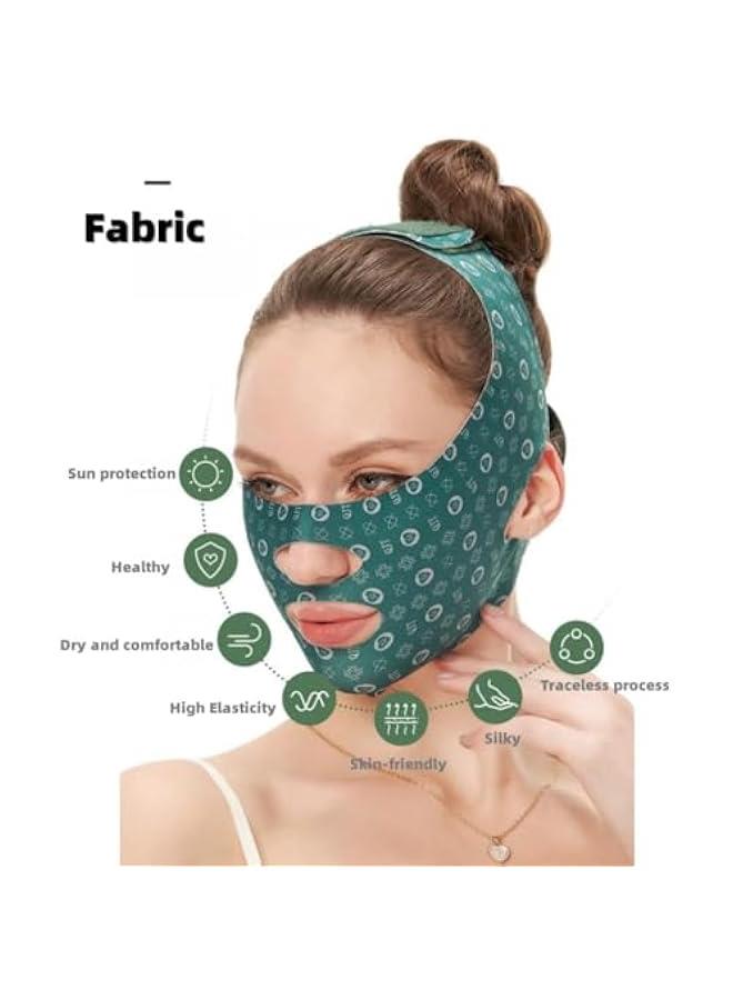 بيوينتي شريط رفع الوجه القابل لإعادة الاستخدام ، حزام الذقن ، حزام على شكل V ، تشديد ، رفع وتحديد الفك ، حزام التخسيس الوجه القابل لإعادة الاستخدام ، مخفض الذقن المزدوج للمرأة ، شريط رفع الوجه المريح - Image 2