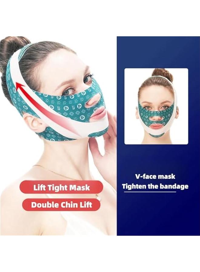 بيوينتي شريط رفع الوجه القابل لإعادة الاستخدام ، حزام الذقن ، حزام على شكل V ، تشديد ، رفع وتحديد الفك ، حزام التخسيس الوجه القابل لإعادة الاستخدام ، مخفض الذقن المزدوج للمرأة ، شريط رفع الوجه المريح - Image 4