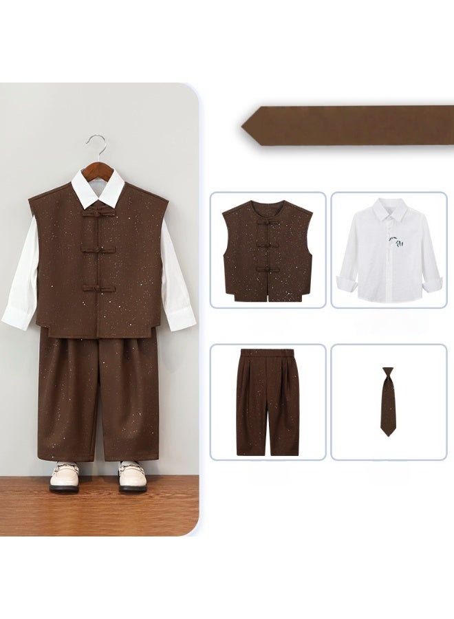 Shougu Boys' Fashionable Suit Vest Set - Image 1