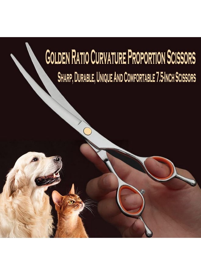 AIRY AIRY 7.5-in Professional Dog Grooming Scissors Set - Premium Stainless Steel Scissors Kit Including Straight Cutting, Thinning Shears, Curved Scissors,Comb and Storage Bag,Pet Grooming Kit for Dogs  - Image 3