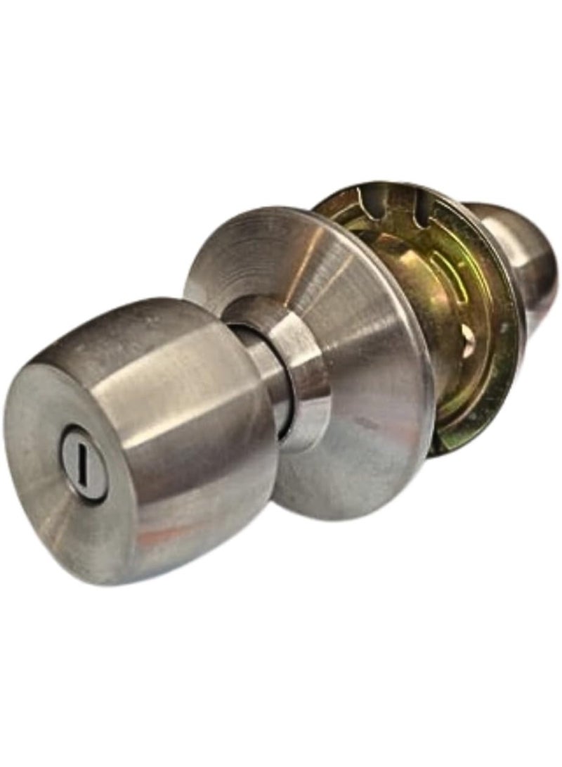 Union Entrance Knob Set | Heavy Duty Door Lock Handle | 60mm Backset | For 35-50mm Door Thickness | Stainless Steel Finish | X96250-SS - Image 1