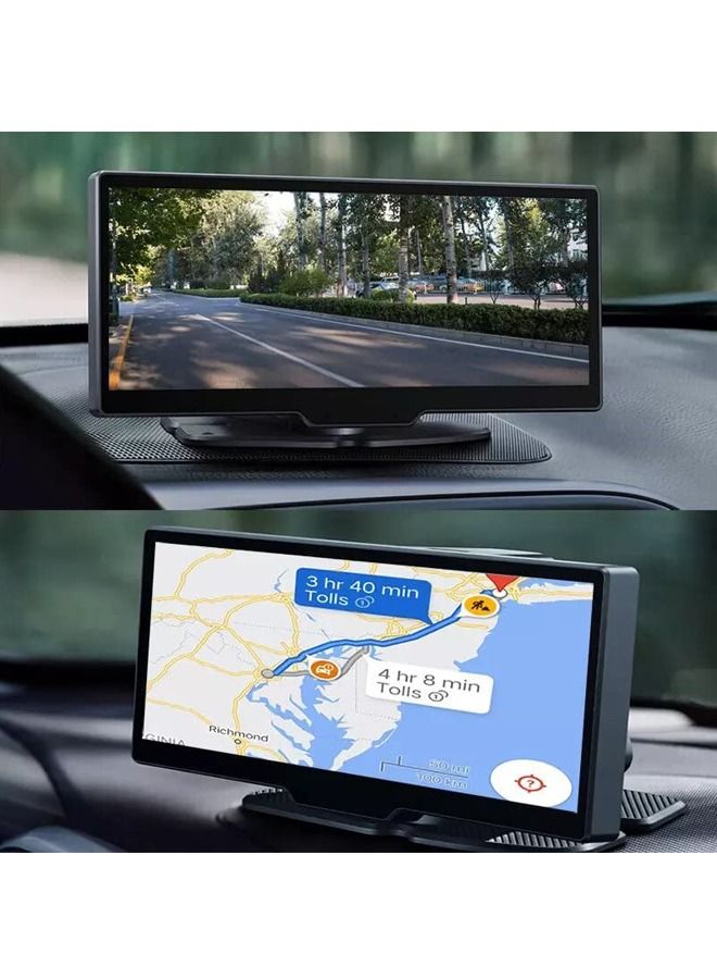 UKMASTER Car DVR 4G GPS Navigation 1080P FHD Dual Lens Android Rear View Mirror Dashcam 10.26 Inch - Image 2