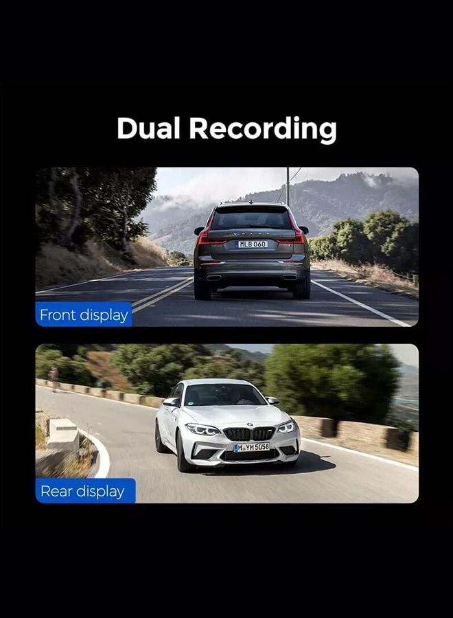 UKMASTER Car DVR 4G GPS Navigation 1080P FHD Dual Lens Android Rear View Mirror Dashcam 10.26 Inch - Image 4