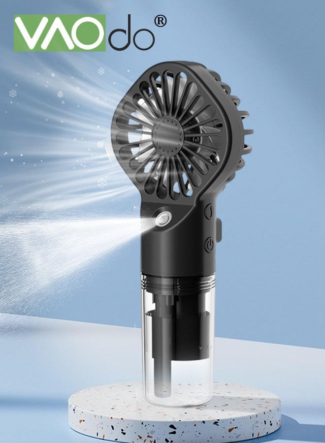 VAOdo Handheld Misting Fan, USB Rechargeable, 4 Speeds Personal Fan, Operated Spray Mist Fan, Water Mist Fan, Cooling Fans for Makeup Travel, Beach, Outdoors - Image 1
