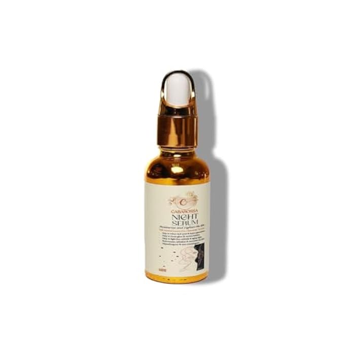 Cabarossa Night Serum – Moisturizing & Brightening Face Serum with Retinol, Niacinamide, Hyaluronic Acid, Licorice & Vitamin C & E – Reduces Dark Spots, Wrinkles & Fine Lines – 30ml - Image 1