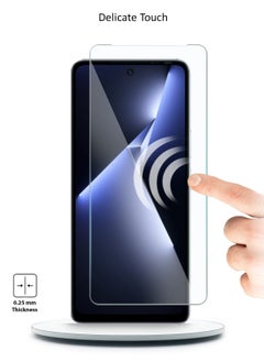 Techie 2 Pieces HD Tempered Glass Screen Protector for Tecno Pova 5 Pro - Anti Reflection Anti Bubbles 9H Hardness 0.33 mm Rounded Edges Easy Installation  - Image 3