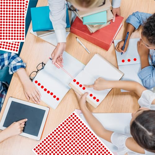 YSHIHE 10000 PCS Red Dot Stickers 1/4" Round Circle Dot Stickers Tiny Mini Little Colored Coding Labels for Office,Classroom - Image 5
