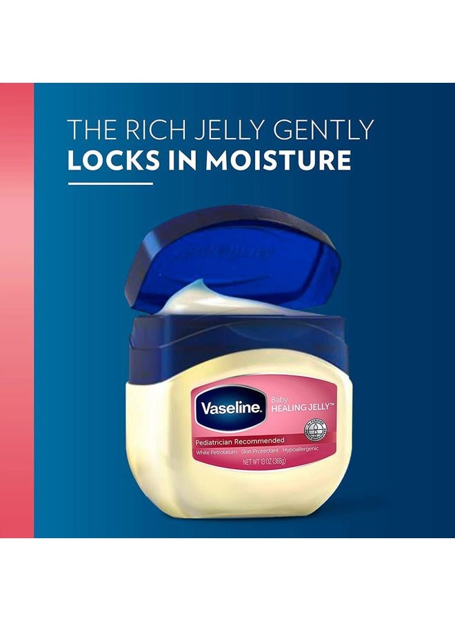 Vaseline Petroleum Jelly Baby Skincare Protective & Pure 4 Count Treats Dry Skin And Prevents Chaffed Skin From Diaper Rash Hypoallergenic And Gentle On Skin 13oz - Image 4