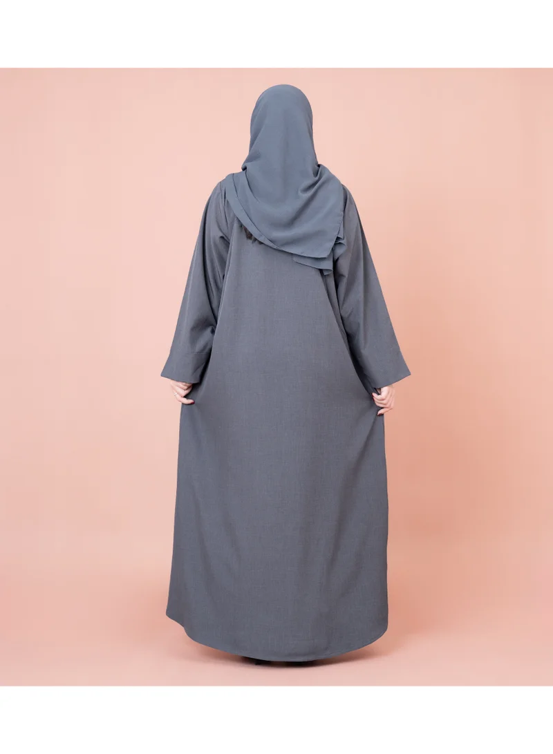 IKKXA Formal Embroidery Pockets Abaya
