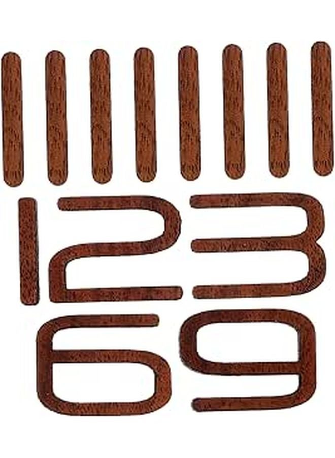 Roman Numerals Clock Kit Silent Wood Numbers Easy Install Decorative Replacement - Image 1