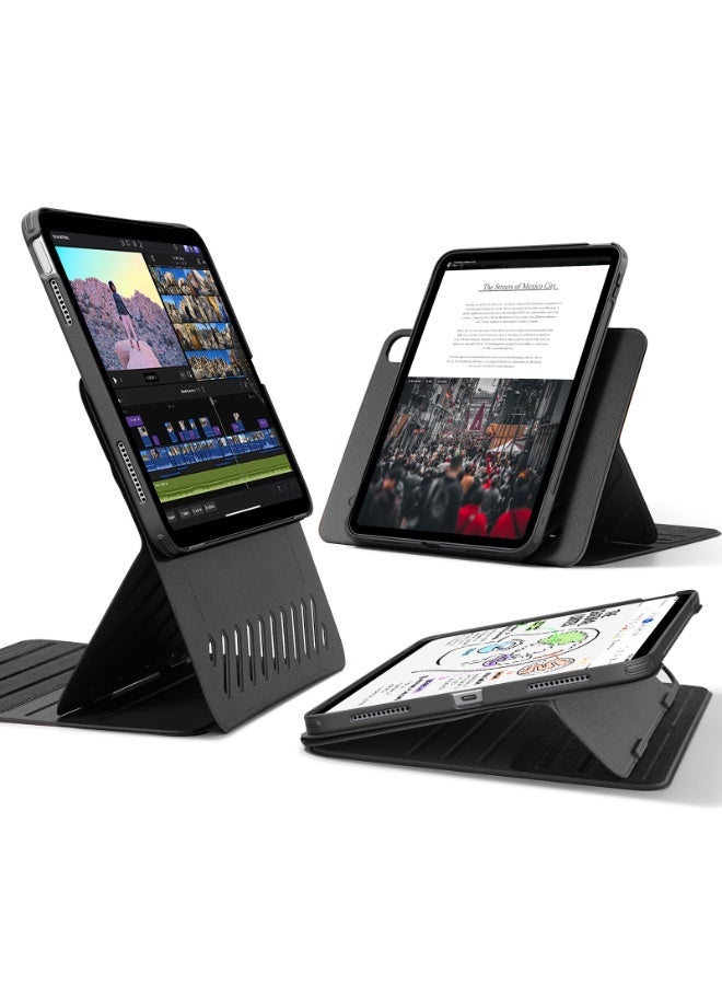 اي اس ار ESR for iPad A16 Case, iPad 11th/10th Generation Case (2025/2022), Removable Magnetic Cover, Adjustable Portrait/Landscape Stand with Raised Screen View, 9 Standing Angles Black - Image 1