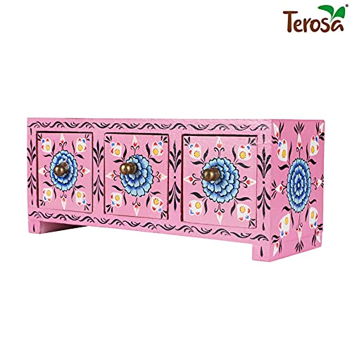 Terosa Wooden Drawers Chest or Jwellery Box or Trinket Box Rosa Tres Std 3 Drawers - Image 4
