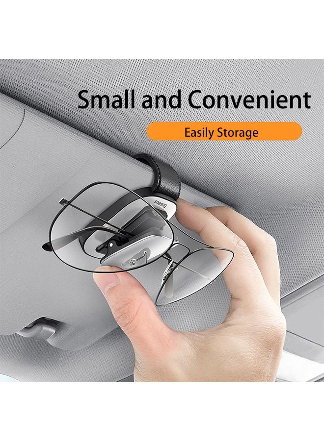 Baseus Car Glasses Holder, Car Visor Sunglass Holder, Universal Auto Visor Glasses Organizer Clips, Car Glasses Cases, Vehicle Eyeglasses Hanger Mount with Ticket Card Clip - Image 4