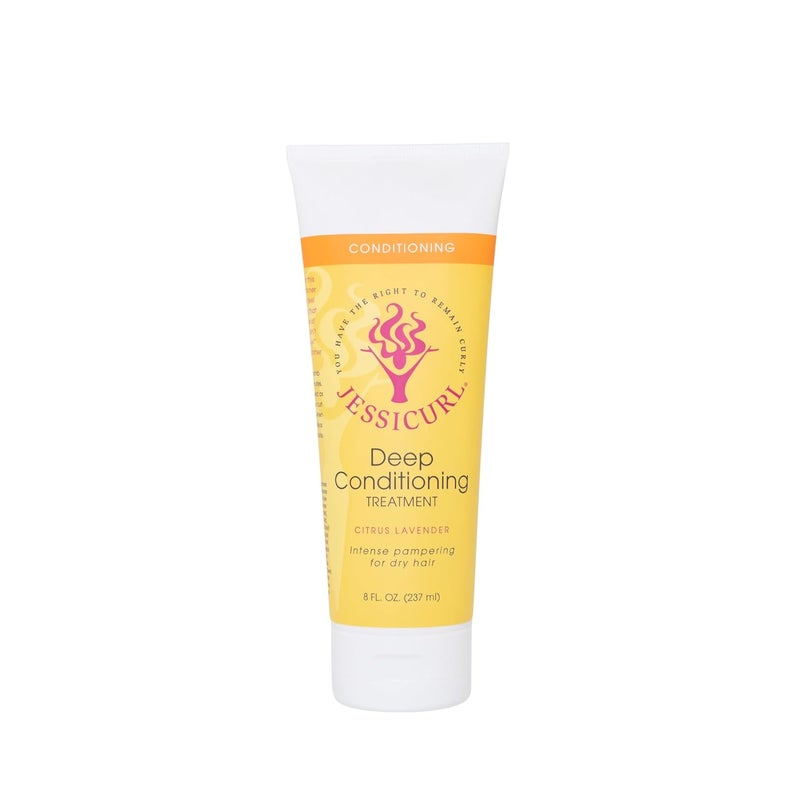 Jessicurl Deep Conditioning Treatment Citrus Lavender 8 Fl oz Deep Conditioner for Dry Damaged Hair great Anti Frizz Hair Mask and Leave in Conditioner for Curly Hair