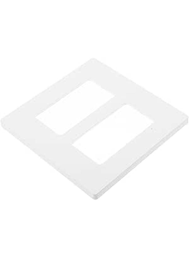 White Double Gang Wall Plate Outlet Cover Switch Plate Screw Cover - Image 1