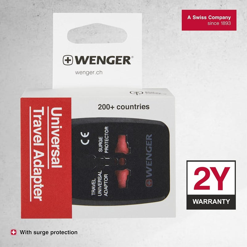 Wenger Universal Travel Adapter for Global Travel Black Blend of Style Function Swiss Designed 604551 - Image 4