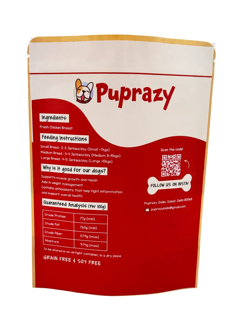Puprazy 100% Organic Chicken Slice Jerky for Dogs | Single Ingredient| Immunity Boosts Strips | No Preservatives | High Protein Dog Treat - 70G - Image 5