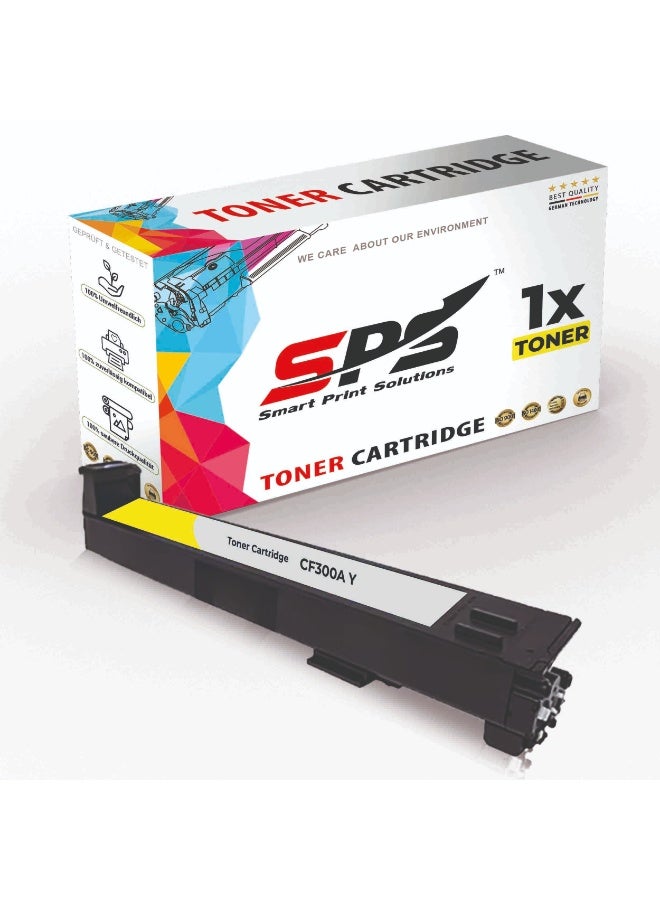 Smart Print Solutions SPS Compatible Toner Cartridges for HP - CF302A 827A | 1x Yellow | Yield upto 32,000 Pages - Image 1