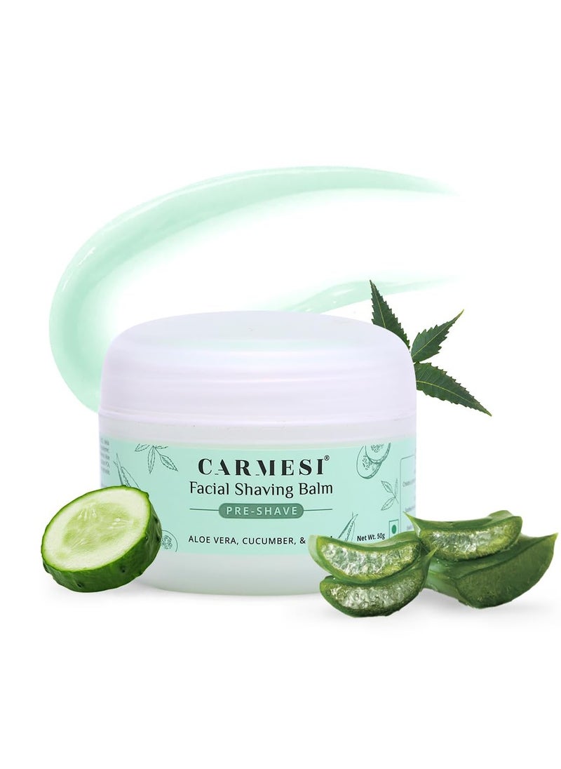 CARMESI Facial Shaving Gel for Women | Prevents Nicks, Cuts, Ingrown Hair & Razor Bumps | Soothes Dry Skin | Pre Shave Balm for Sensitive Skin | 1.76 Oz/50g  - Image 1
