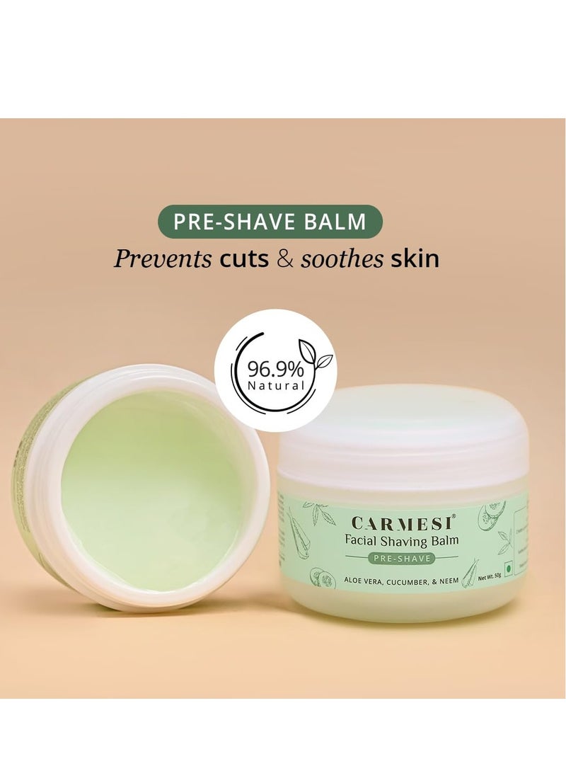 CARMESI Facial Shaving Gel for Women | Prevents Nicks, Cuts, Ingrown Hair & Razor Bumps | Soothes Dry Skin | Pre Shave Balm for Sensitive Skin | 1.76 Oz/50g  - Image 2