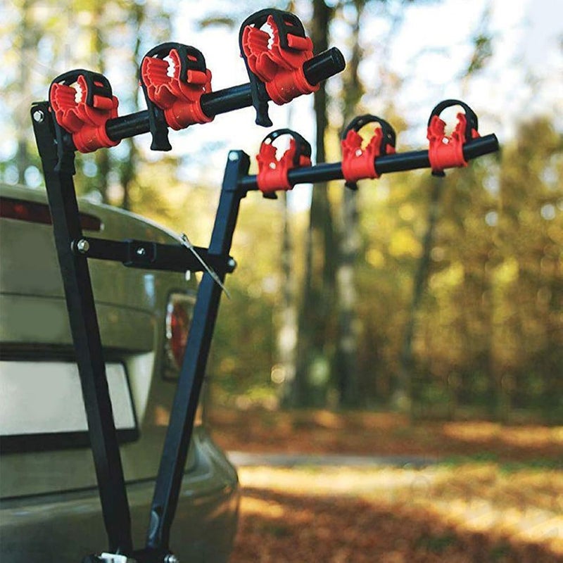 OVAQUIXI 3-Bike Carrier Heavy Duty 60kg Steel Tailgate Mount Rack, Rotating Design, Sturdy Steel Construction, For SUV Van, Travel And Camping Use - Image 4