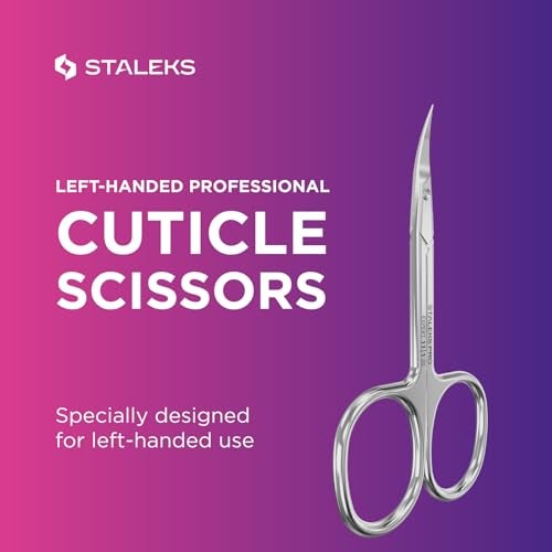 Staleks Pro EXPERT 11 Cuticle Scissors Type 1 – Left-Handed – Narrow Blades – Stainless Steel – Ergonomic Manicure Scissors - Image 4