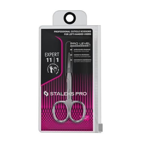 Staleks Pro EXPERT 11 Cuticle Scissors Type 1 – Left-Handed – Narrow Blades – Stainless Steel – Ergonomic Manicure Scissors - Image 3