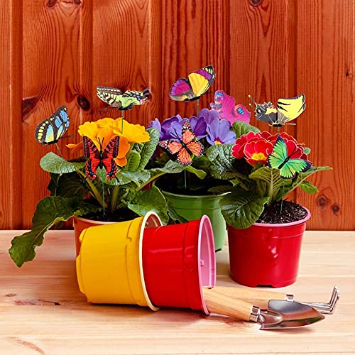 Inralimot INRALI Teenitor Butterfly Stakes, 20pcs 9.84 inch Garden Butterfly Ornaments for Indoor/Outdoor, Waterproof, Home Decoration, Green,Pink,Purple,Random,Red,Yellow, Metal, Polyvinyl Chloride - Image 5