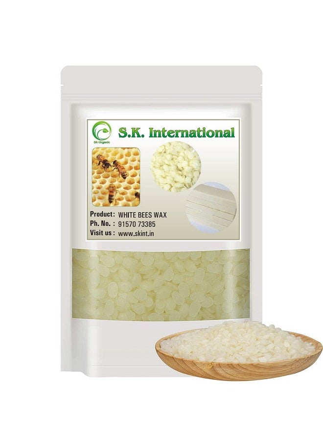 SK ORGANIC Pure White Beeswax Raw Organic Pastilles For Health And Beauty 250 Gm  - Image 1