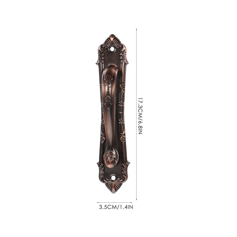 Antique Red Copper Door Handles 2pcs Thickened Retro Wooden Door Pulls Cabinet Drawer Knobs - Image 3