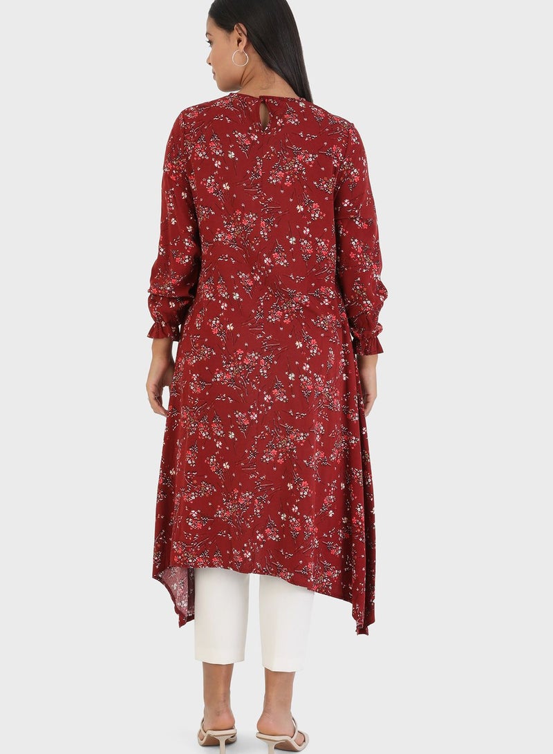 Modanisa Crew Neck Printed Tunic - Image 2