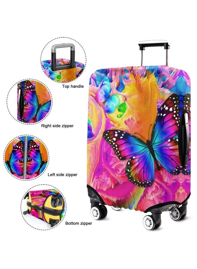 Subvise Butterfly Suitcase for Butterfly Lover,Suitcase Cover Protector Elastic Luggage Anti-scratch, Color 2, Medium (22-24in), Modern - Image 5