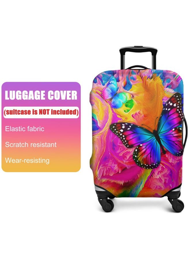 Subvise Butterfly Suitcase for Butterfly Lover,Suitcase Cover Protector Elastic Luggage Anti-scratch, Color 2, Medium (22-24in), Modern - Image 4
