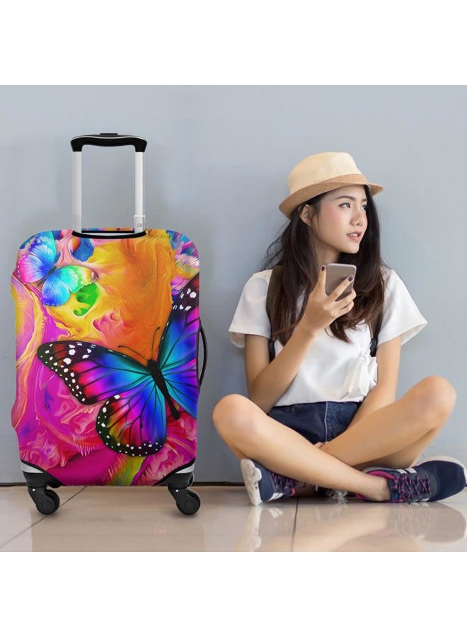 Subvise Butterfly Suitcase for Butterfly Lover,Suitcase Cover Protector Elastic Luggage Anti-scratch, Color 2, Medium (22-24in), Modern - Image 3