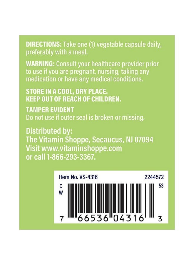 The Vitamin Shoppe Double Strength Milk Thistle Extract a Liver Health a 600 MG (Vegetable 100 Capsules) - Image 4