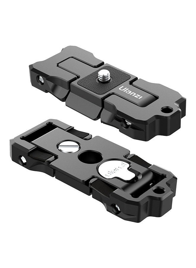 Ulanzi Ulanzi ST-15 2-in-1 Arca-Swiss Quick Release Plate Foldable Phone Holder Clamp Aluminum Alloy with Cold Shoe Mount 1/4 Inch Screw for DSLR ILDC Camera Smartphone - Image 2