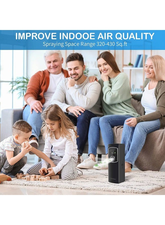 SVAVO Automatic Air Freshener Dispenser - Wall Mounted/Free Standing Auto Aerosol Spray Dispenser Programmable Fragrance Dispenser for Indoor-Bedroom, Hotel, Office, Commercial Place, Black - Image 4