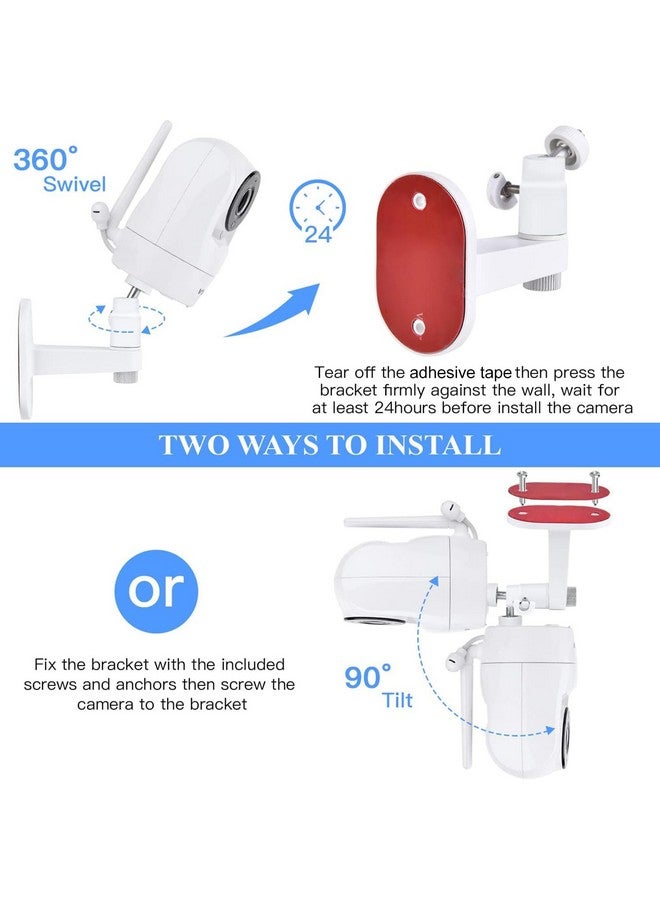 wochel Adjustable Baby Monitor Wall Mount for VTech VM901/VM924/VM923/VM928, Full-Range View and Easy Installation Without Drilling - Image 4