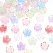 Yumttero 120Pcs Cherry Blossom Acrylic Flower Beads Shiny GoldPlated Floral Spacer Beads 5Petal Gradient Floral Bead for Necklaces Bracelets Earrings Cell Phone Chain DIY Adult Jewelry Making Mixed Color - Image 2