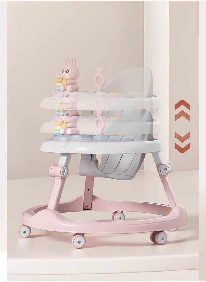 Berma Baby Baby Walker ，Foldable Wheeled Adjustable Height Walker for Infant Baby Toddler Walker with Foot Pads, Anti-Fall Baby Walker and Activity Center for 7-18 Months Boys Girls (Blue)  - Image 5