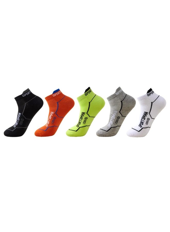 5Pairs High Quality Men Ankle Socks Breathable Cotton Sports Socks Mesh Casual Athletic Summer Thin Cut Short Sokken Size 38-45